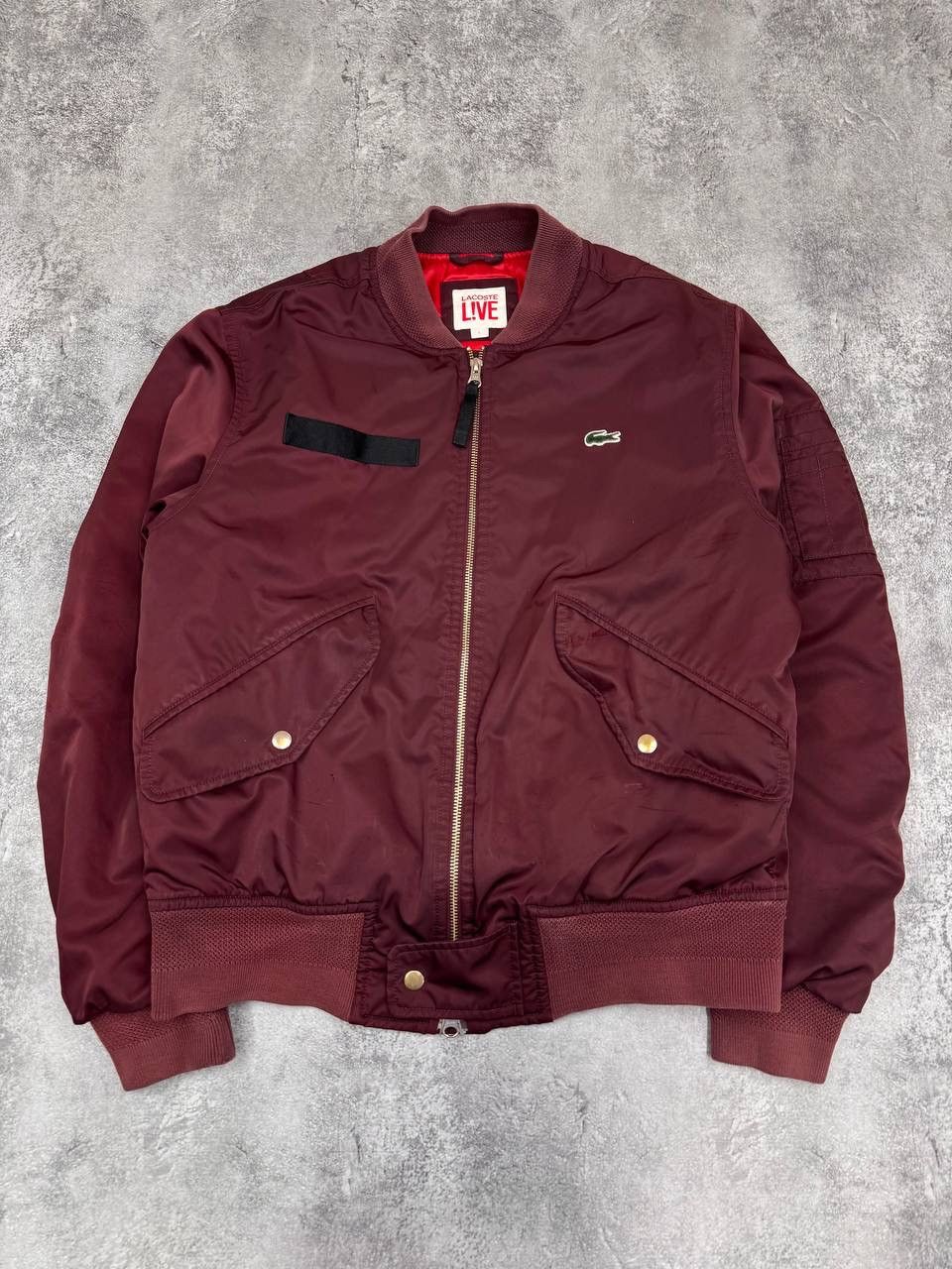 Lacoste Lacoste Live Men's Bomber Jacket Burgundy Size L Size US L / EU 52-54 / 3 - 1 Thumbnail