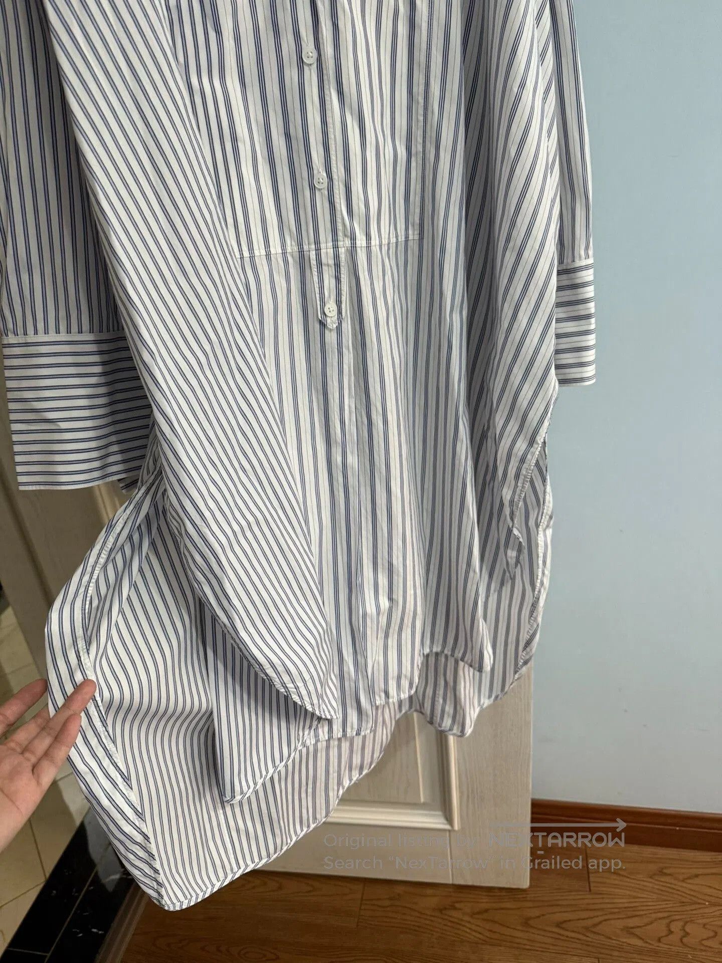 Jil Sander Jil Sander Long Striped Shirt Dress. Size S / US 4 / IT 40 - 4 Thumbnail