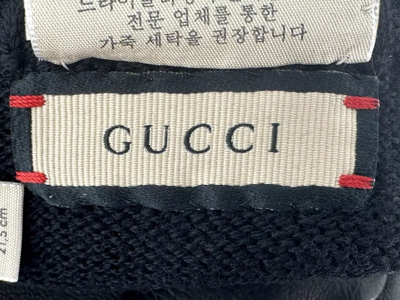 Gucci New Gucci Gloves Size-9,5-M lack-Leather Horsebit Size ONE SIZE - 7 Thumbnail
