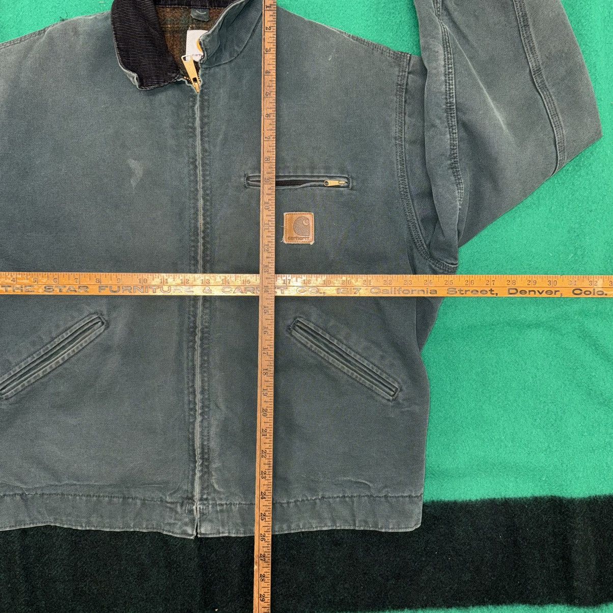 Carhartt RARE VTG 90s Hunter Green Carhartt Detroit Jacket J43 HTG Size US L / EU 52-54 / 3 - 16 Thumbnail