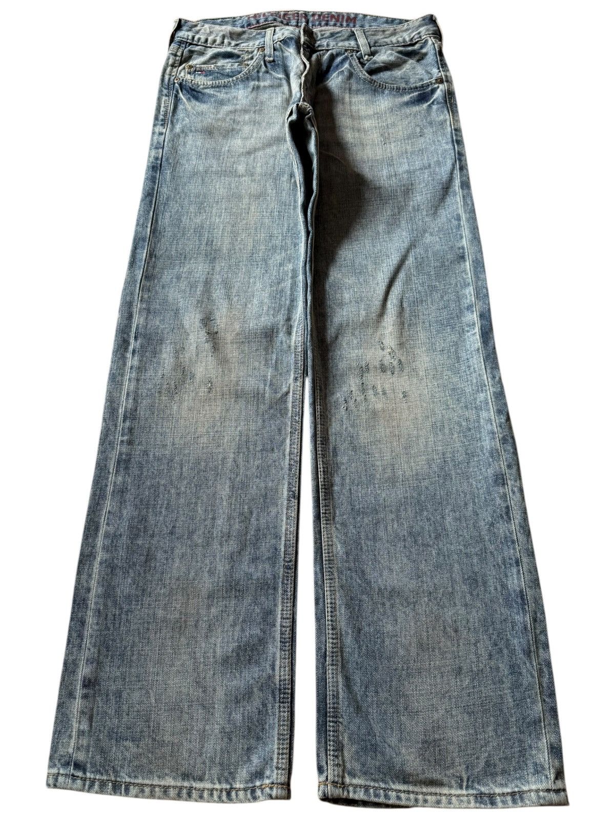 Tommy Hilfiger Vintage Hilfiger Chalk Wash Low Waist Baggy Jeans Size US 32 / EU 48 - 1 Thumbnail