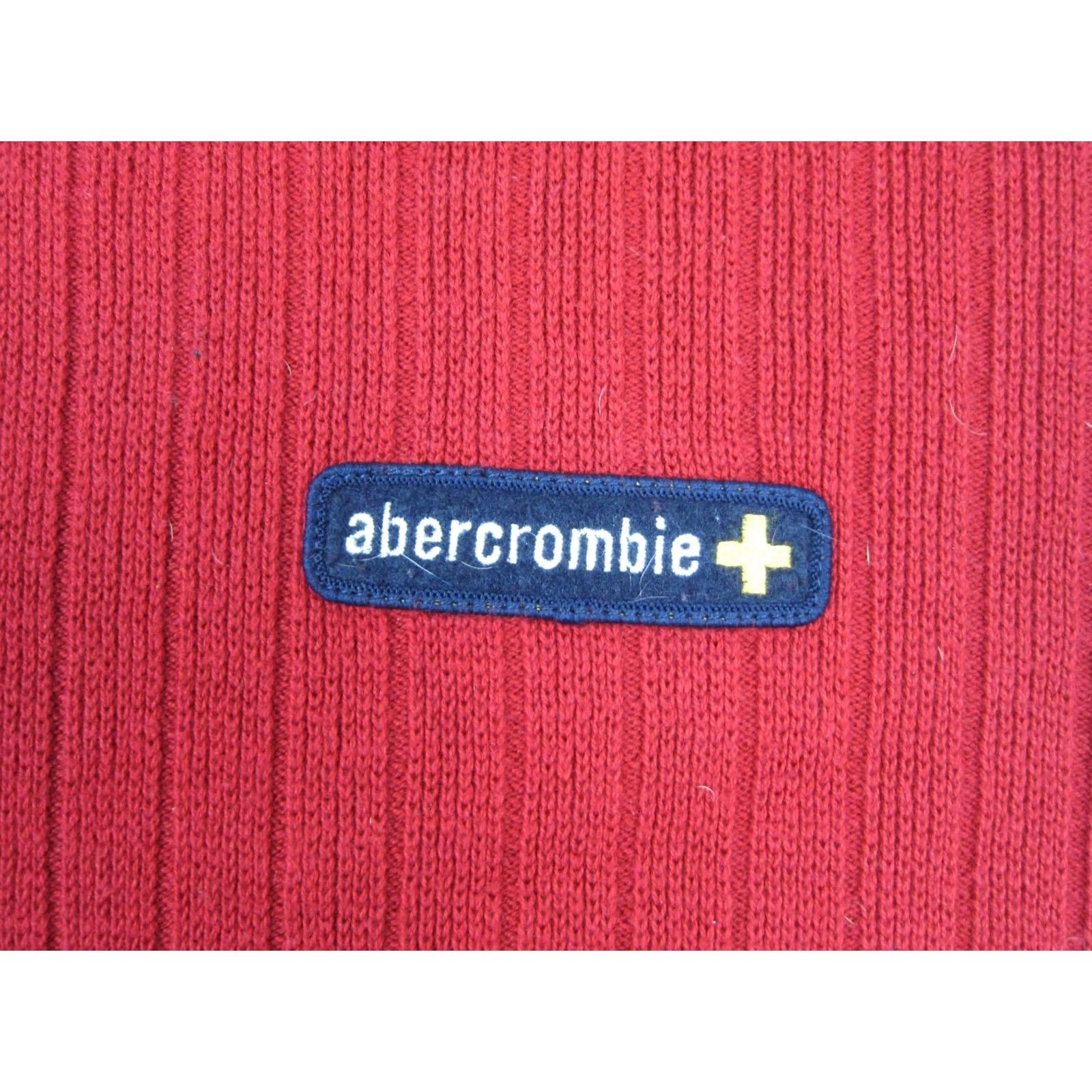 Abercrombie & Fitch VINTAGE Abercrombie Sweater Womens XL Red Ribbed V-Neck Y2k 80s 90s Classic Size XL / US 12-14 / IT 48-50 - 4 Thumbnail
