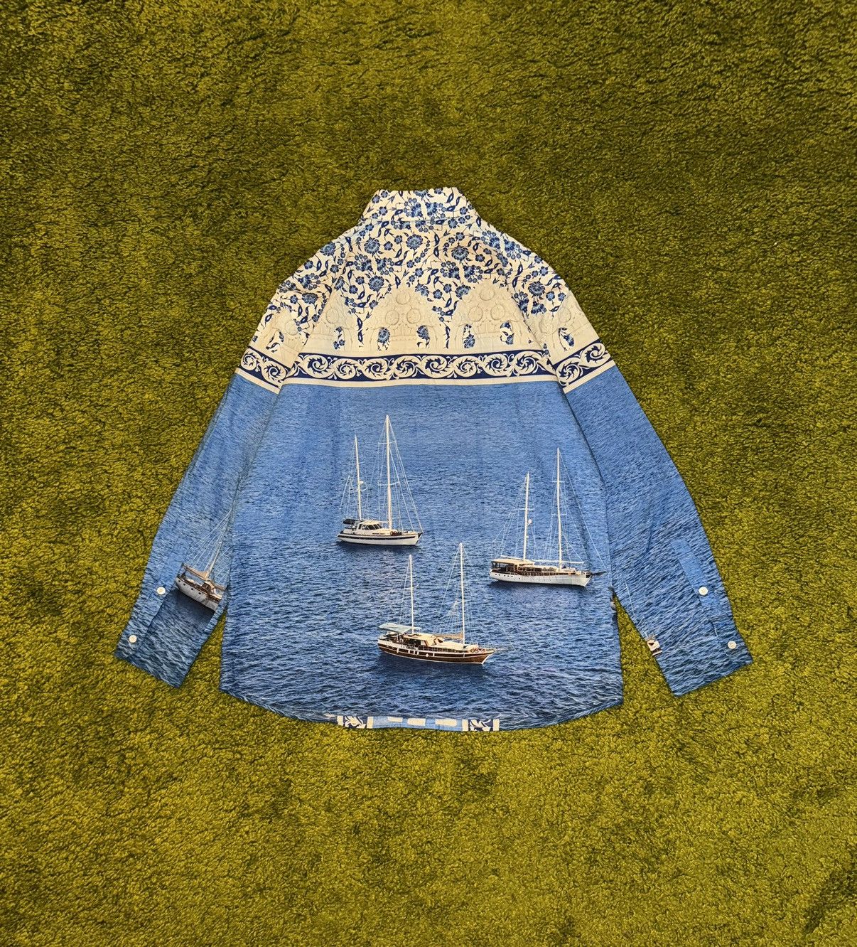 Designer × Max Mara × Weekend Max Mara Max Mara Weekend ocean yachting pattern poplin blouse Size S / US 4 / IT 40 - 2 Thumbnail