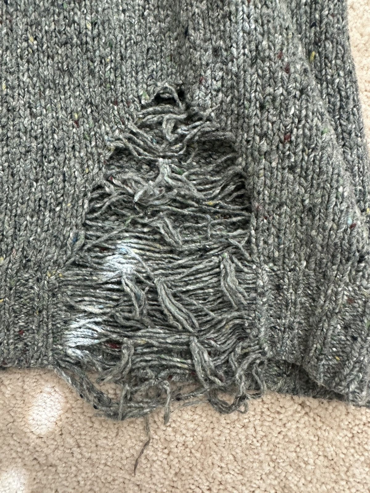 Maison Margiela Destroyed Sweater Size US L / EU 52-54 / 3 - 2 Thumbnail