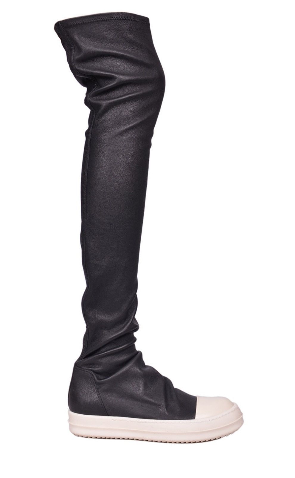 Rick Owens Last Rick Owens Oblique Runner Stretch Leather High Boots Size US 10 / IT 40 - 1 Thumbnail