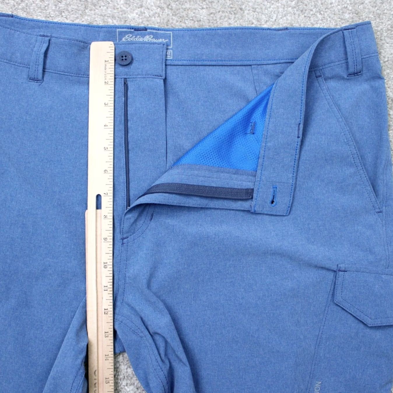 Eddie Bauer Eddie Bauer Shorts Men 42 Blue Flexion Amphib Hybrid Cargo Vented Hiking Outdoor Cargo Pocketed Casual Travel Regular Waist 42 Mens Blue Size US 42 / EU 58 - 7 Thumbnail