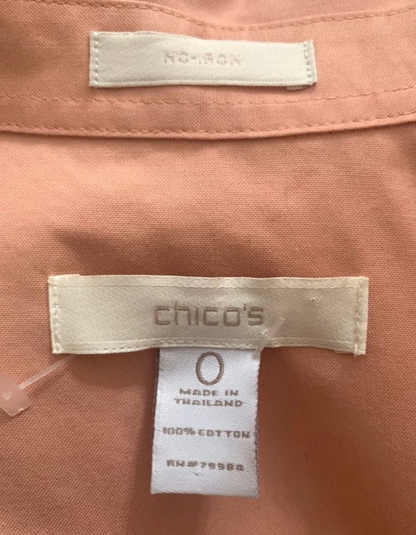Chicos Chico’s Non-Iron Stretch Button-Down Shirt - Size 0 Small Size XS / US 0-2 / IT 36-38 - 2 Thumbnail