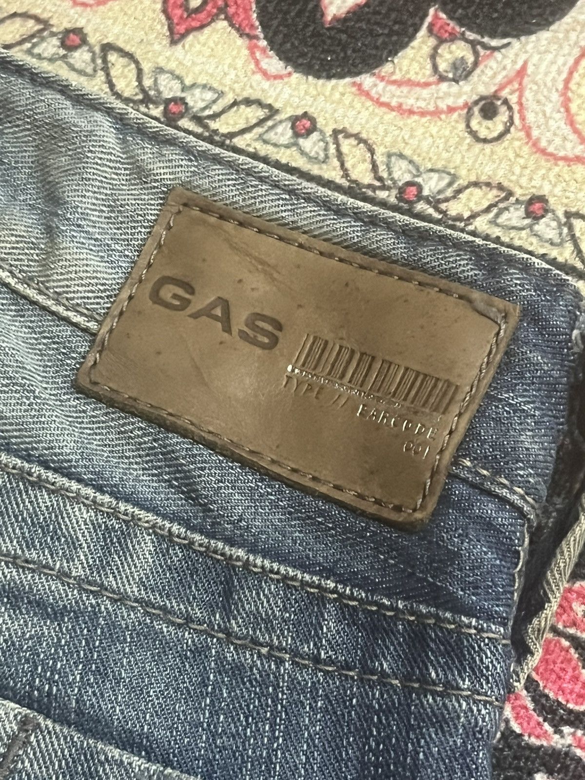 GAS Vintage GAS Blue Faded Washed Straight Leg Jeans Size US 32 / EU 48 - 9 Thumbnail