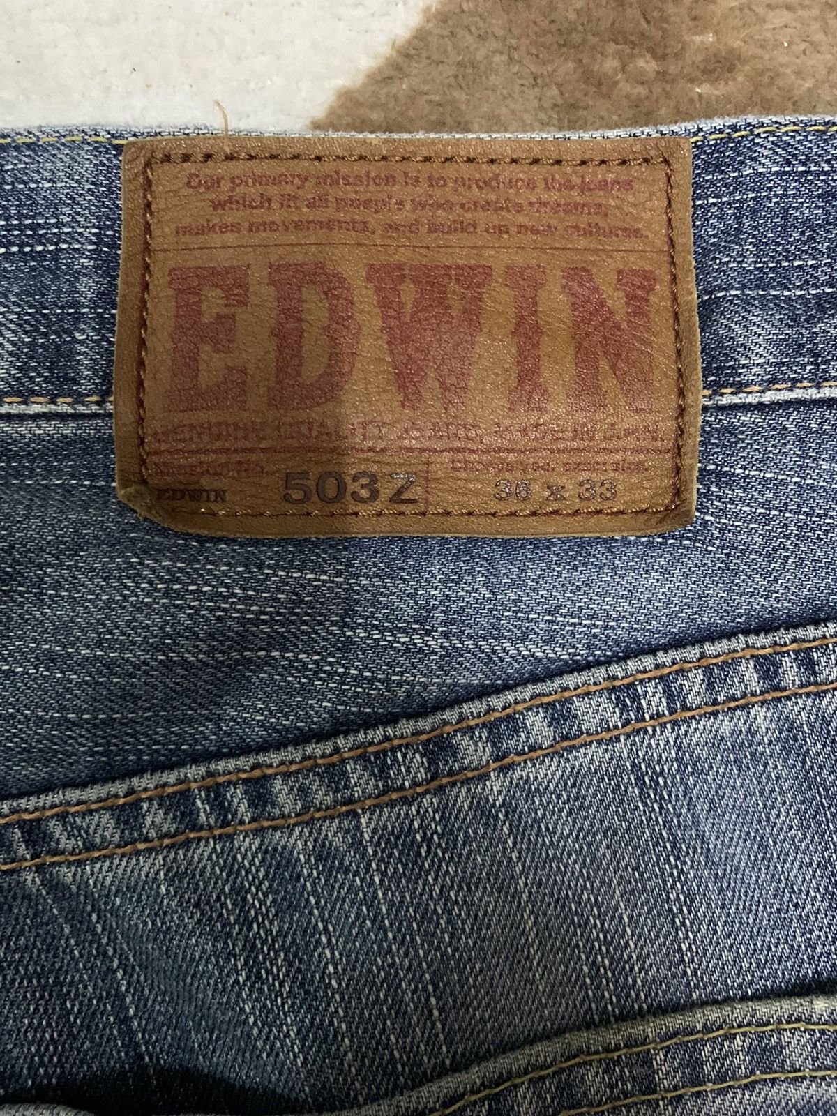 Edwin Vintage Y2K Edwin 503Z Rusty Mud Wash Baggy Jeans Size US 36 / EU 52 - 14 Thumbnail