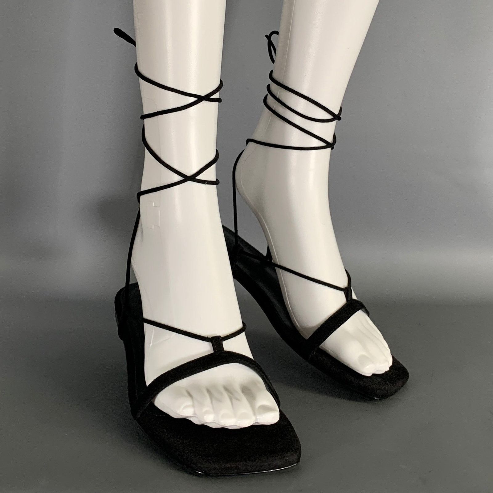 Toteme TOTEME Size 7.5 Black Leather Suede Strappy Sandals Size US 7.5 / IT 37.5 - 1 Thumbnail