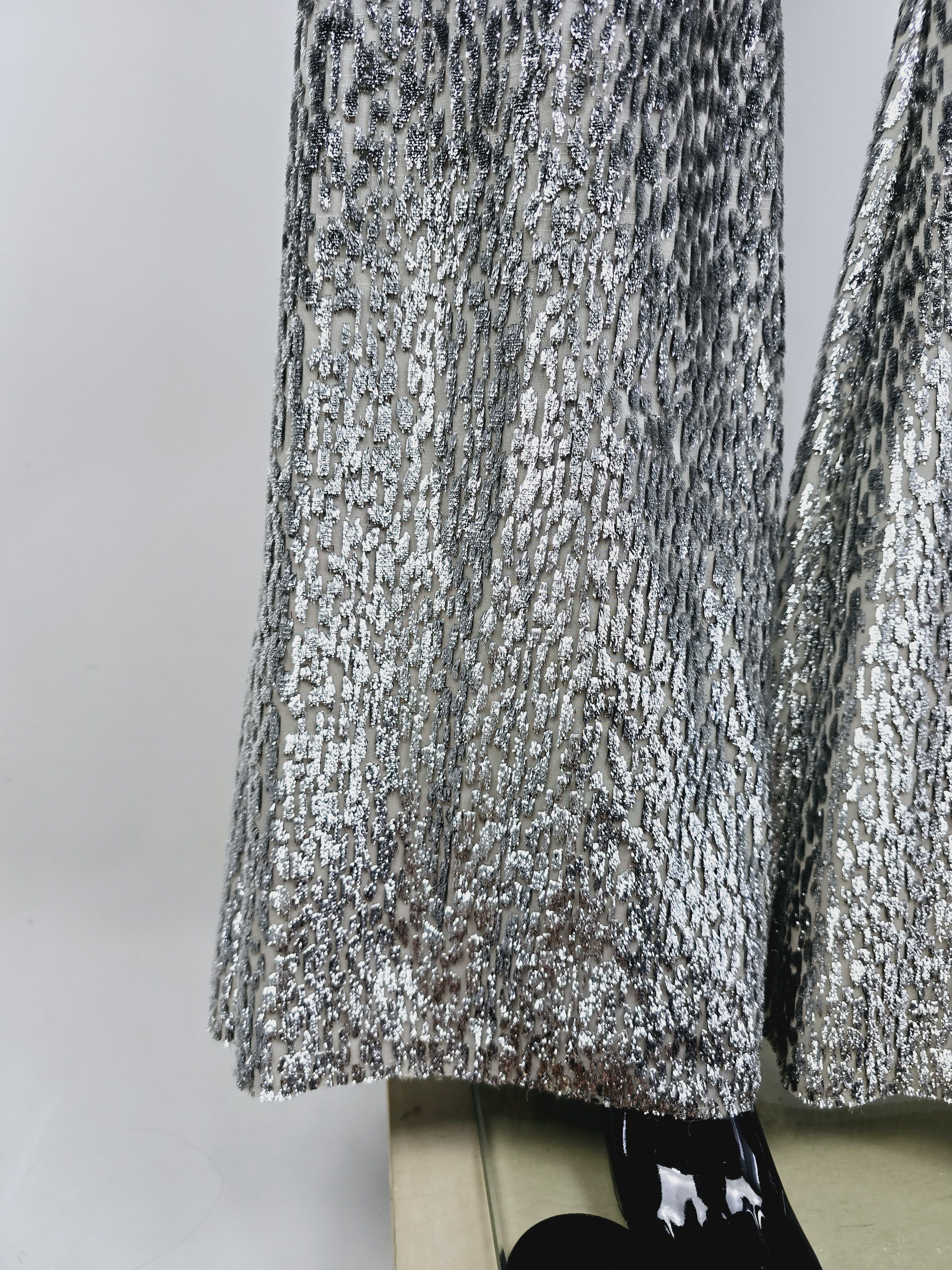 forte_forte Forte Forte "Riflessi" Metallic Wide-Leg Pants Size 26" / US 2 / IT 38 - 10 Thumbnail