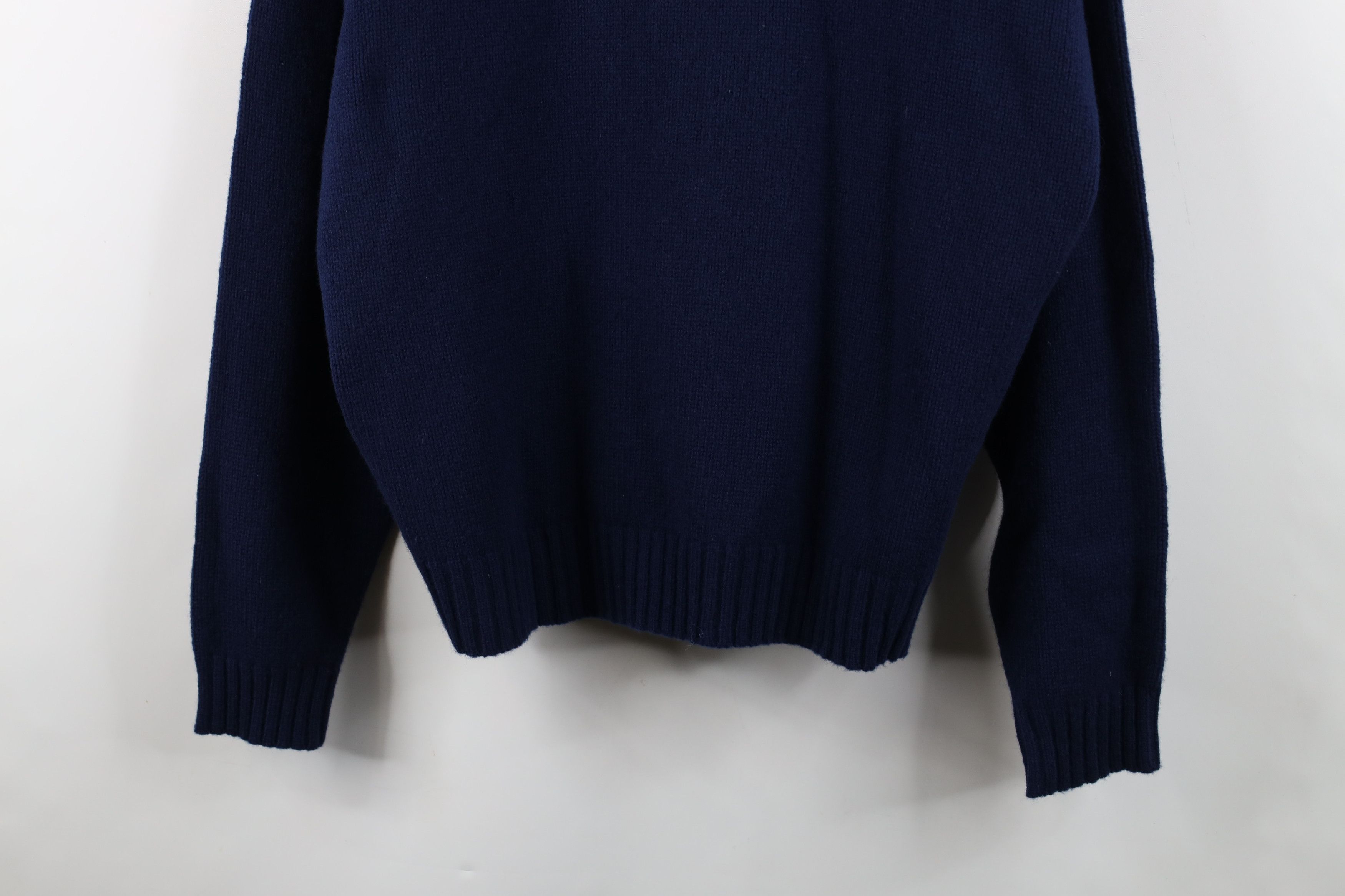Ralph Lauren Vintage 90s Ralph Lauren Lambswool Knit V-Neck Sweater Blue Size US XL / EU 56 / 4 - 3 Thumbnail