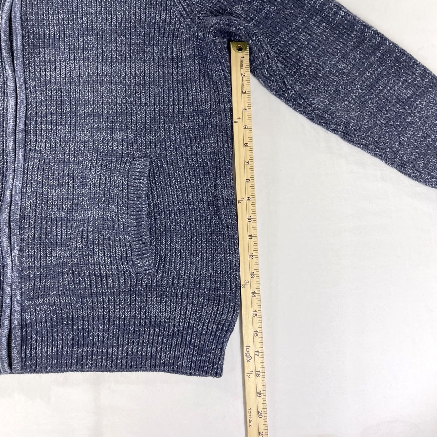 Vintage VINTAGE L.L. Bean Men's XLT XL TALL Sweater Full Zip Cotton Blue 298245 Size US XL / EU 56 / 4 - 6 Thumbnail
