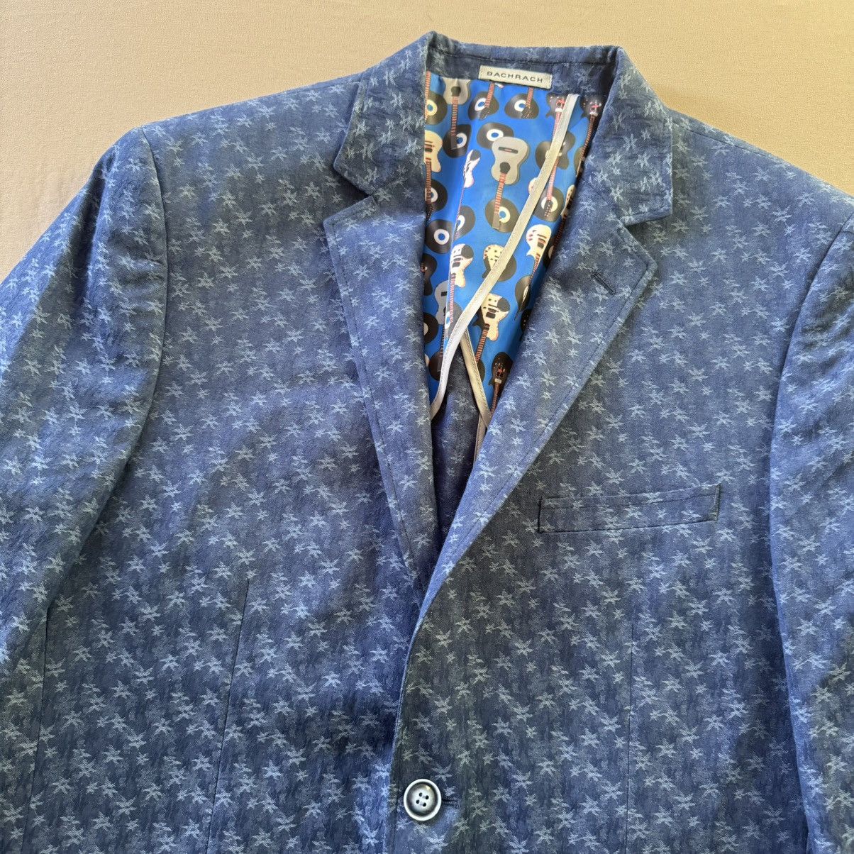 Bachrach × Designer Bachrach Chambray Floral Print Blazer Size 42R - 2 Thumbnail