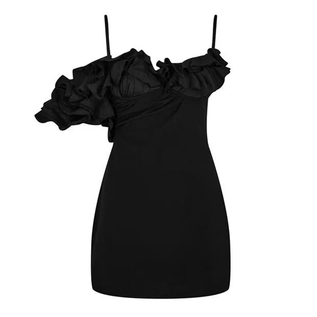 Jacquemus o1g2r1mq1024 Mini Dress in Black Size S / US 4 / IT 40 - 1 Thumbnail