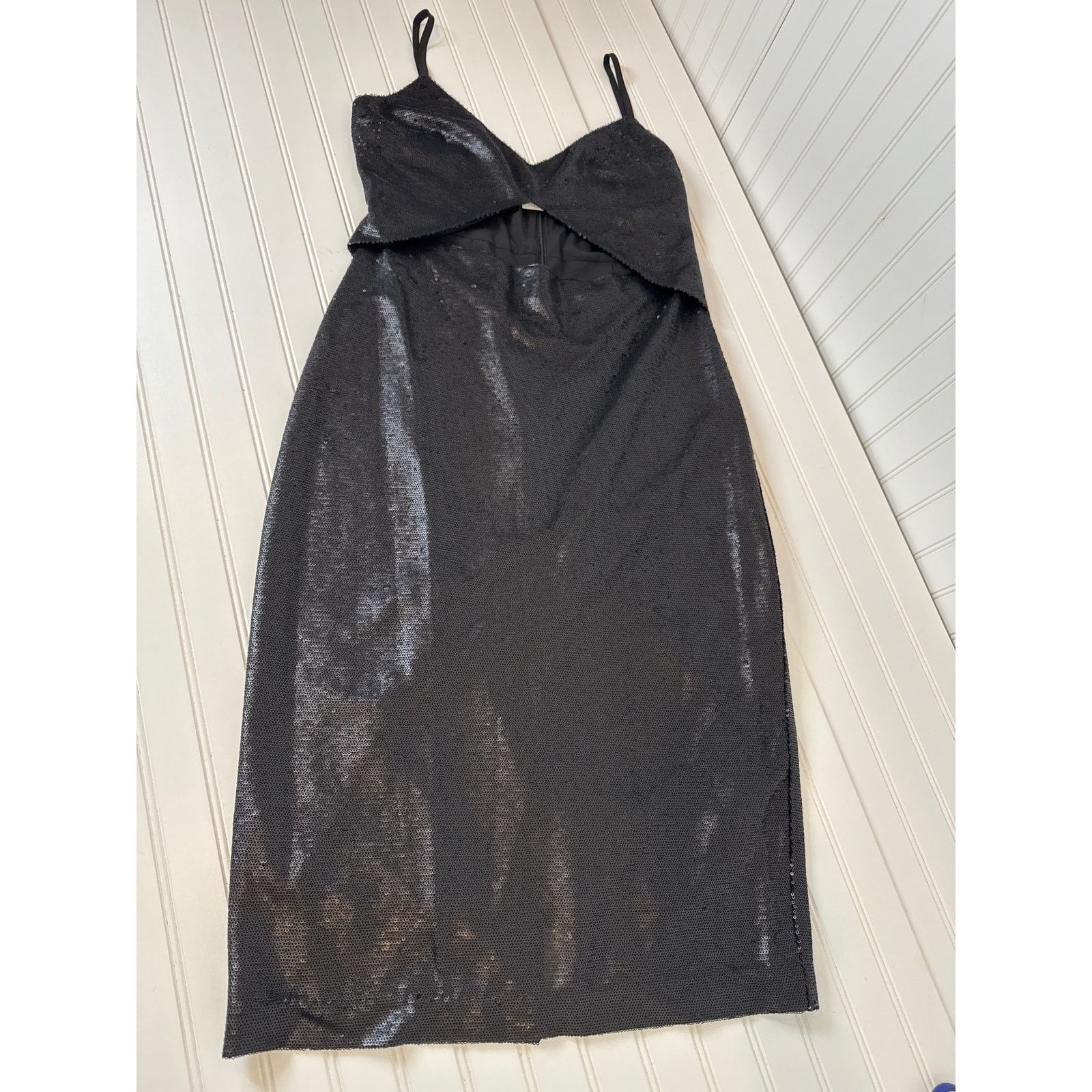 L'AGENCE L'AGENCE Femme Sequined Midi-Dress Bodycon Size 6 Size M / US 6-8 / IT 42-44 - 1 Thumbnail