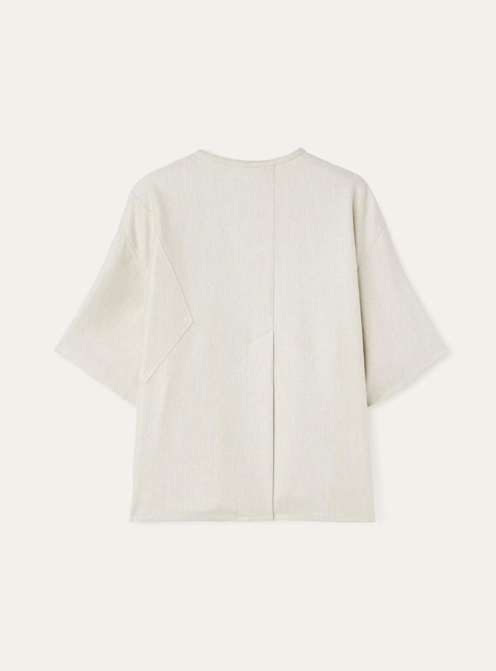 Loro Piana o1srvl11e0526 FAO4165 Adriana Shirt in Off-White Size M / US 6-8 / IT 42-44 - 2 Thumbnail