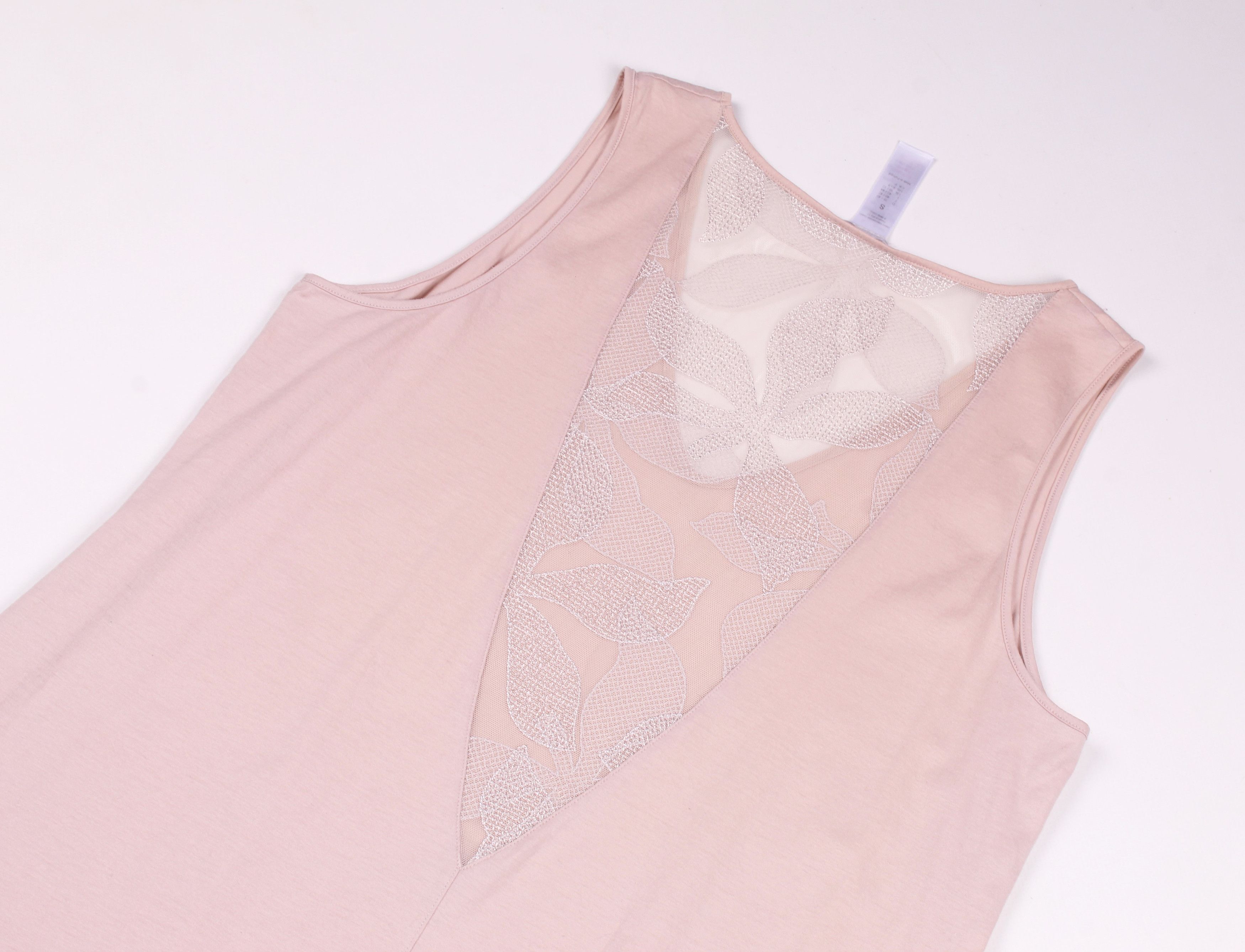 Hanro Vintage Hanro Light Pink Lace Floral Back Night Sleep Dress Size S / US 4 / IT 40 - 7 Thumbnail
