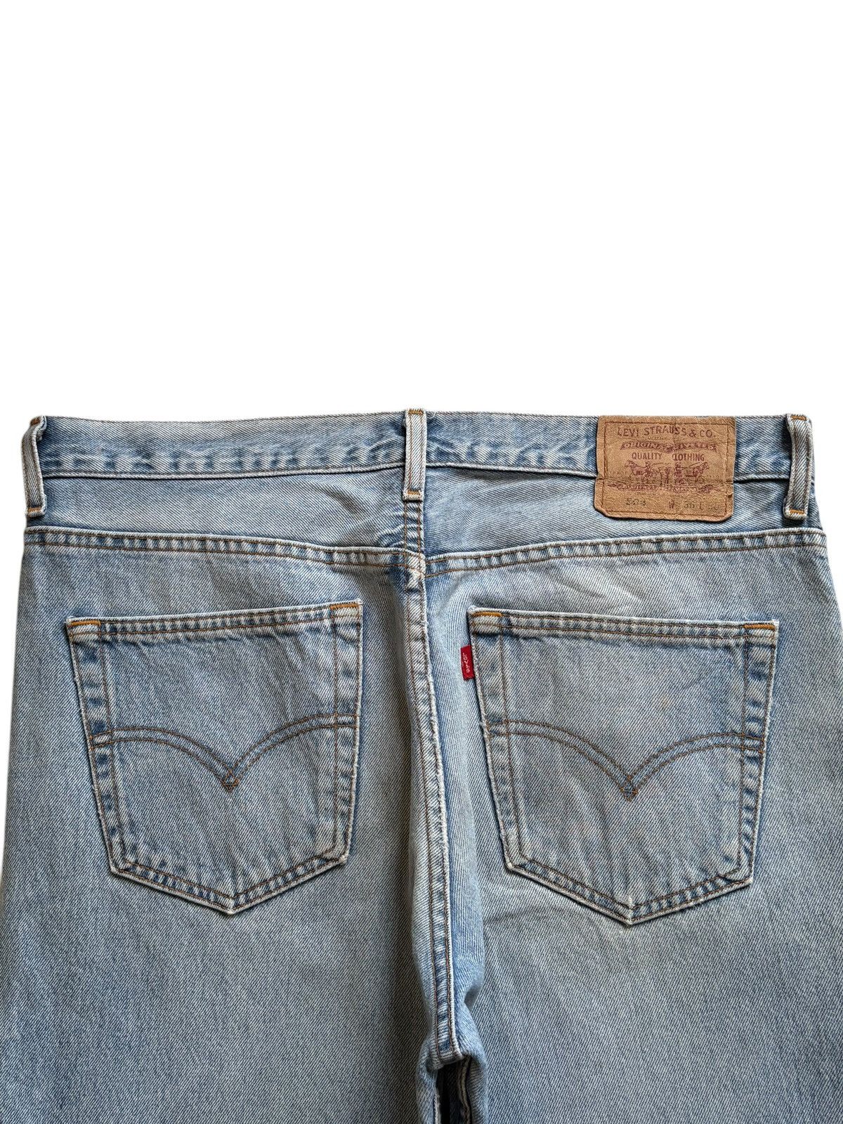 Levi's Vintage 90s Levis 504 Faded Wash Distressed Loose Jeans Size US 35 - 8 Thumbnail