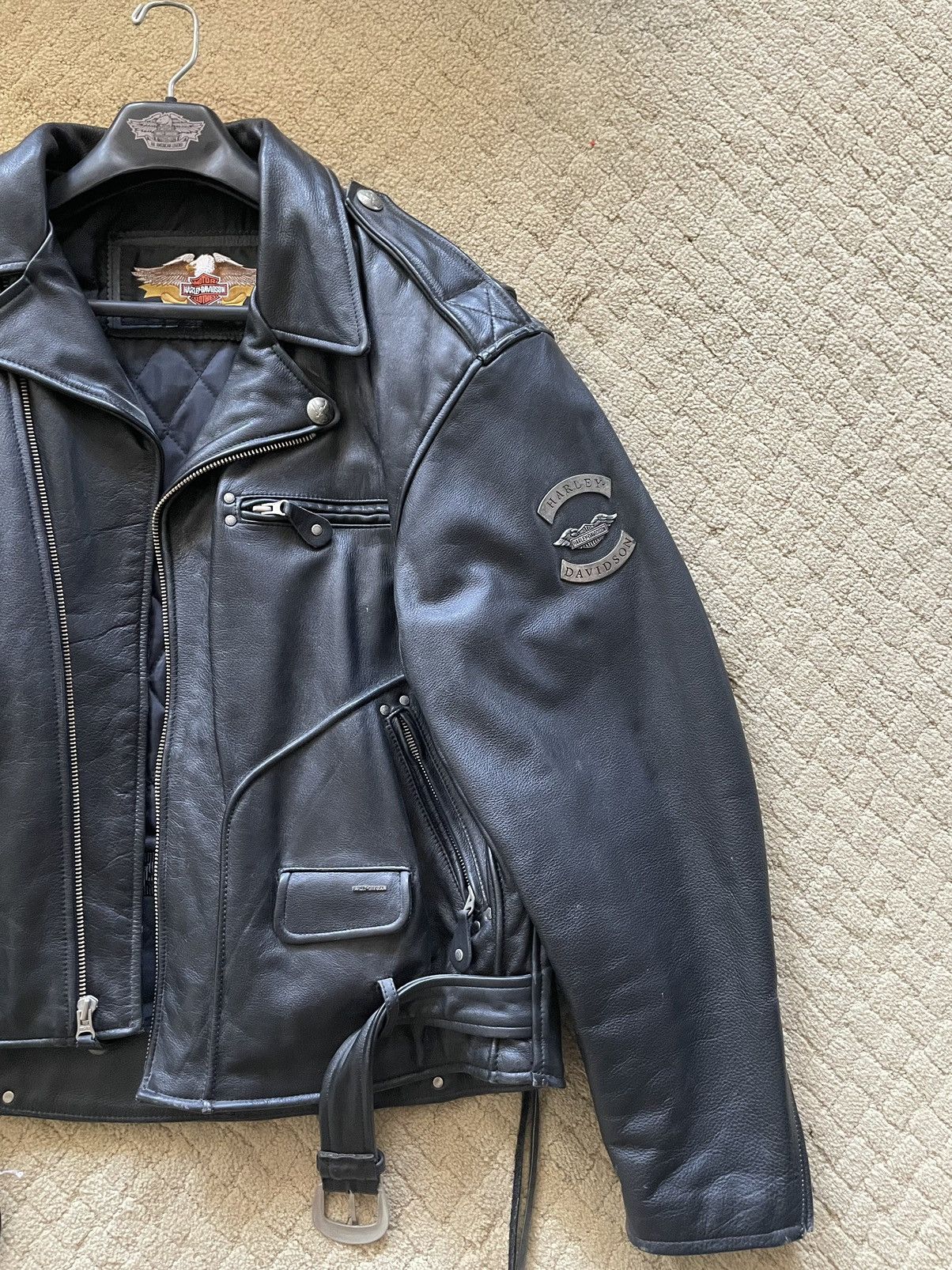 Harley Davidson Vintage Rare Harley Davidson Motorcycle Jacket Size US L / EU 52-54 / 3 - 3 Thumbnail