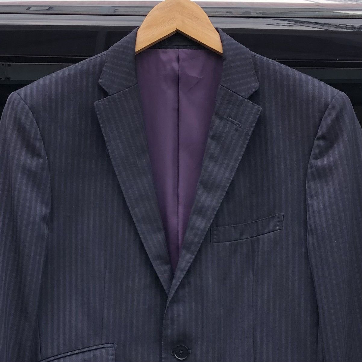 Burberry Burberry Black Label Striped Wool Blazer Size US M / EU 48-50 / 2 - 2 Thumbnail