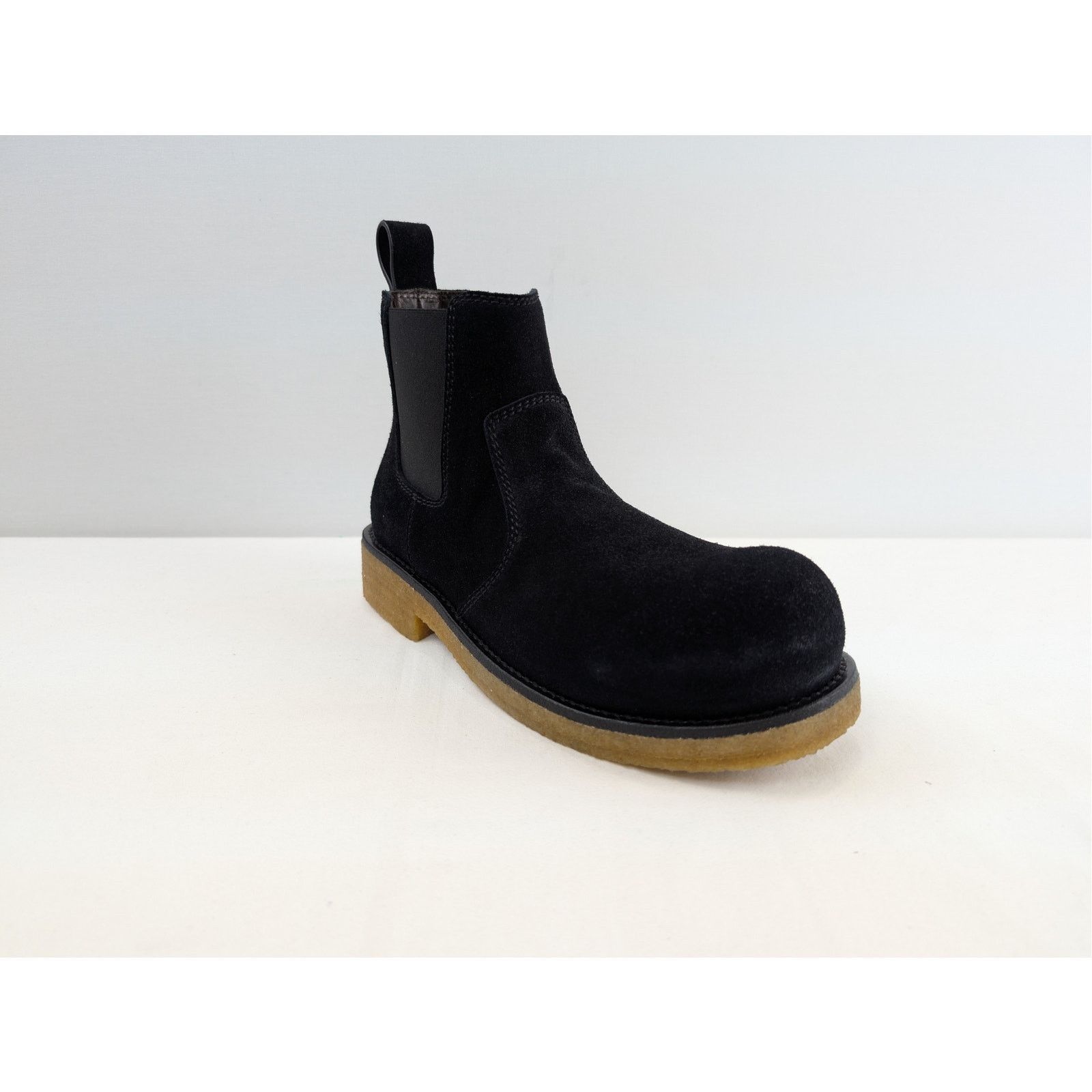 Bottega Veneta o1rshd1 Deep Nubuck Helium Ankle Boots in Black Size US 8 / EU 41 - 3 Thumbnail