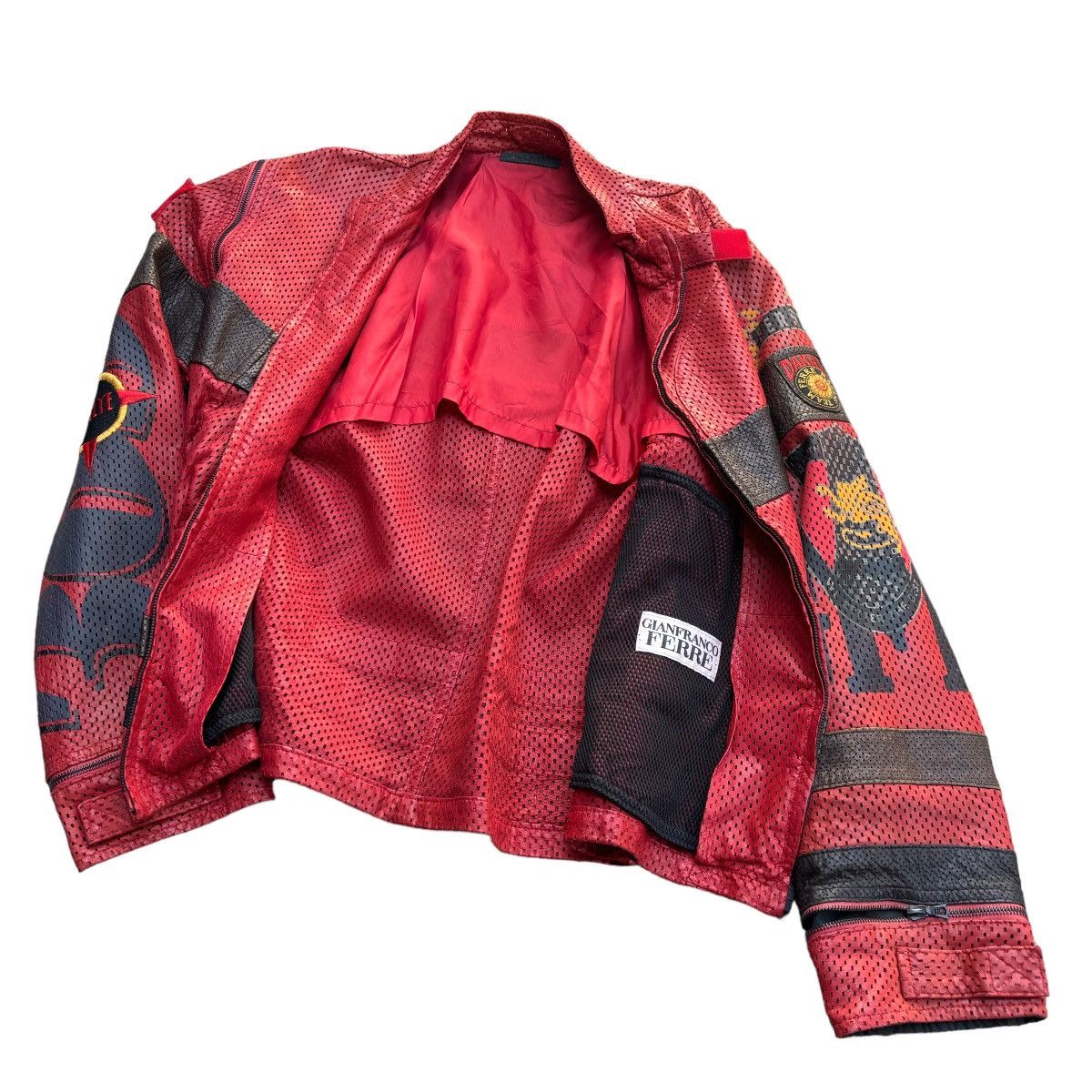 Gianfranco Ferre Ferre Racing Team Rally Dakar Leather Jacket Size US M / EU 48-50 / 2 - 17 Thumbnail