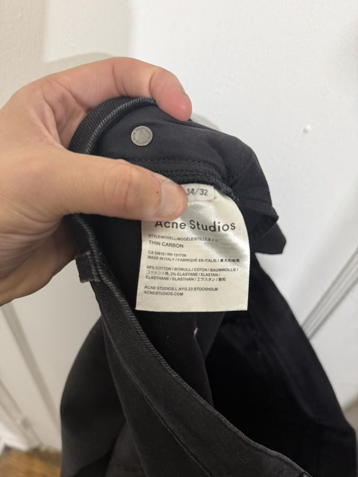 Acne Studios Washed Black Skinny Denim Size US 34 / EU 50 - 6 Thumbnail