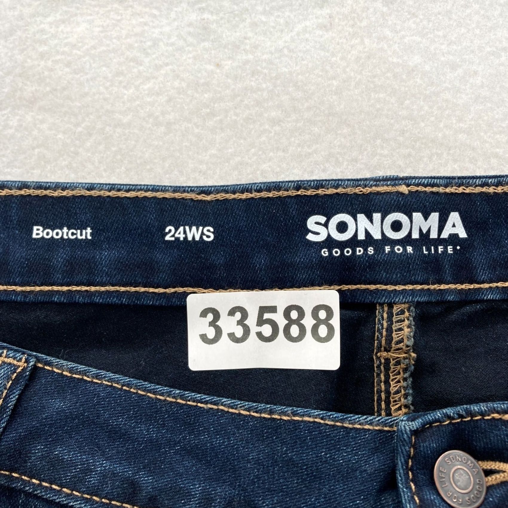 Denime Sonoma Bootcut Jeans Womens Plus 24WS Dark Wash Blue Stretch Denim Mid Rise NWT Size 42" / US 20 - 5 Thumbnail