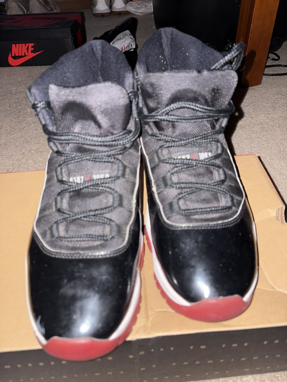 Jordan Brand Jordan 11 retro bred 2018 Size US 11 / EU 44 - 3 Thumbnail