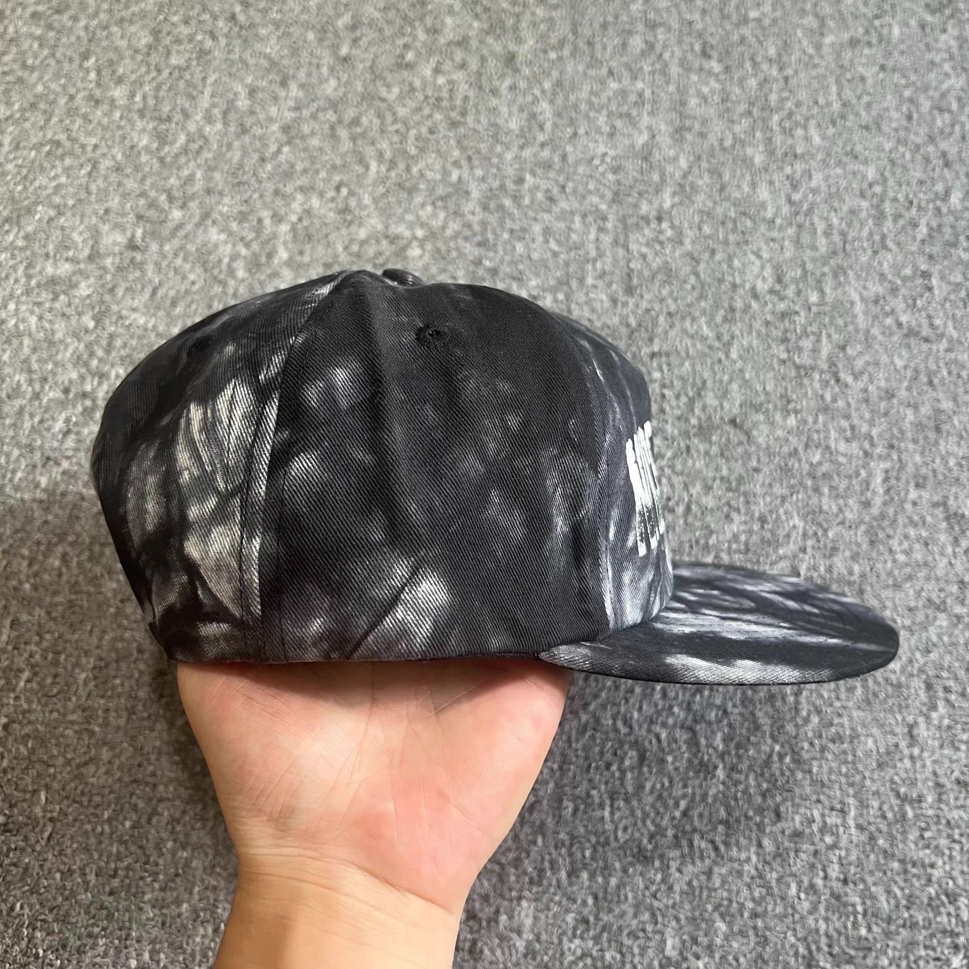 Gotcha Gotcha Washed Tie-Dye Flat Brim Baseball Cap Q7 Size ONE SIZE - 6 Thumbnail