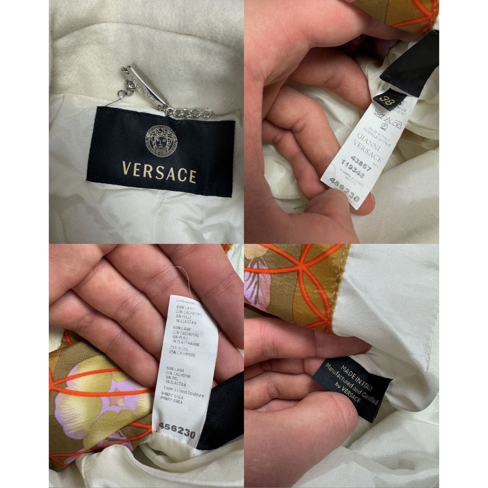 Versace Versace Beige Wool Trench Coat 38 Size XS / US 0-2 / IT 36-38 - 3 Thumbnail