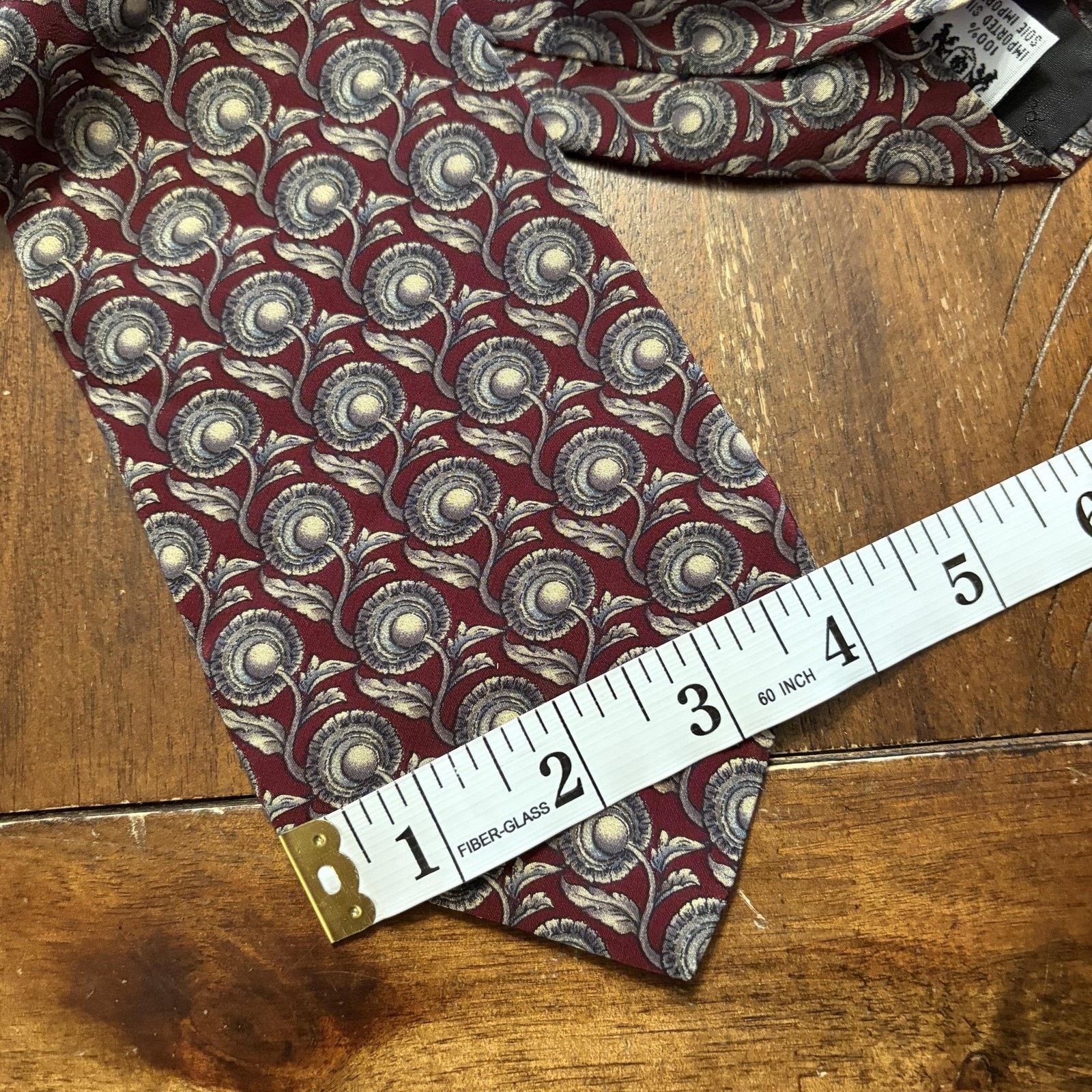 Vintage Metropolitan Museum Of Art Tie Mens One Floral Silk Necktie Size ONE SIZE - 10 Thumbnail