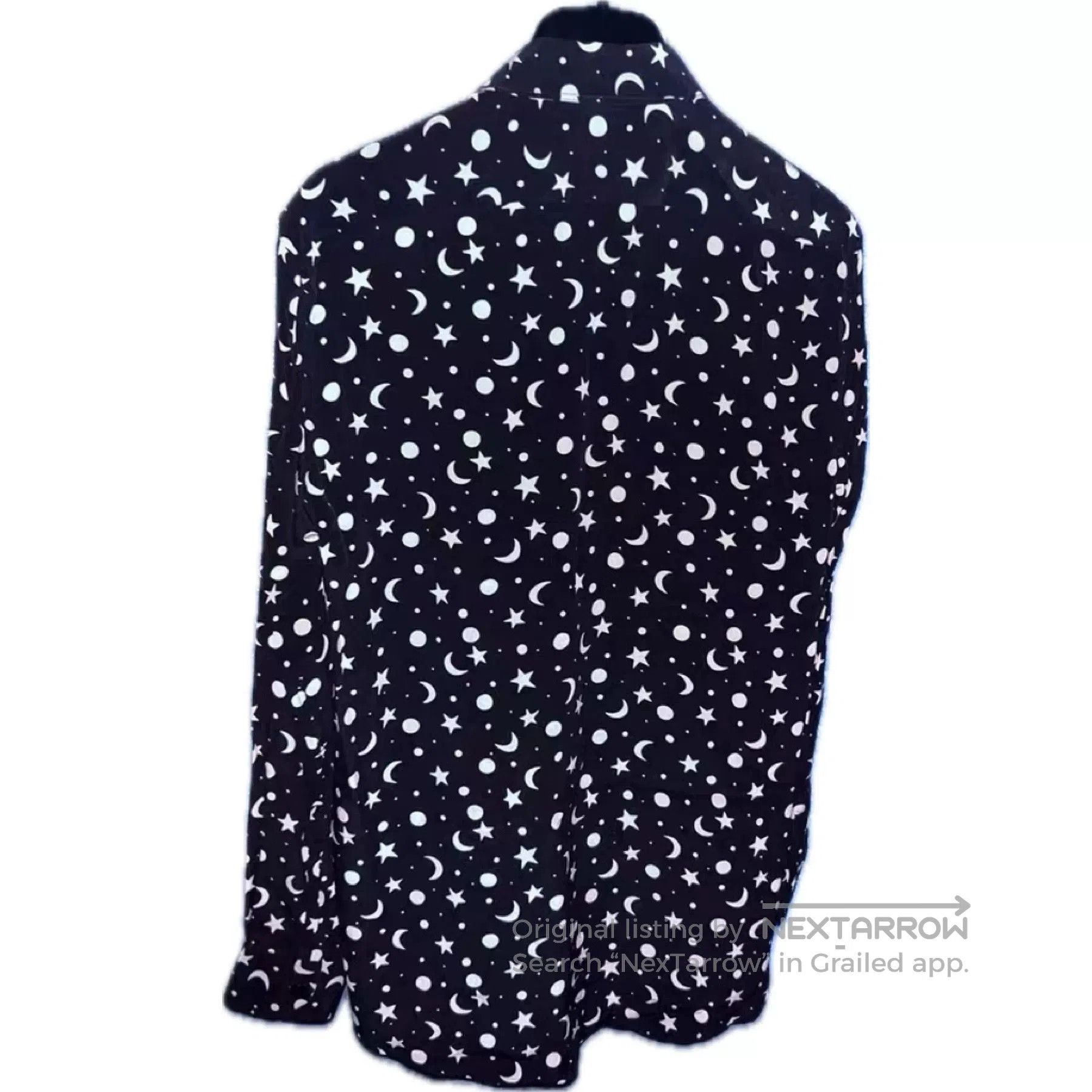 Saint Laurent Paris Saint Laurent 16AW Star Moon Silk Shirt. Size US XXS / EU 40 - 2 Thumbnail