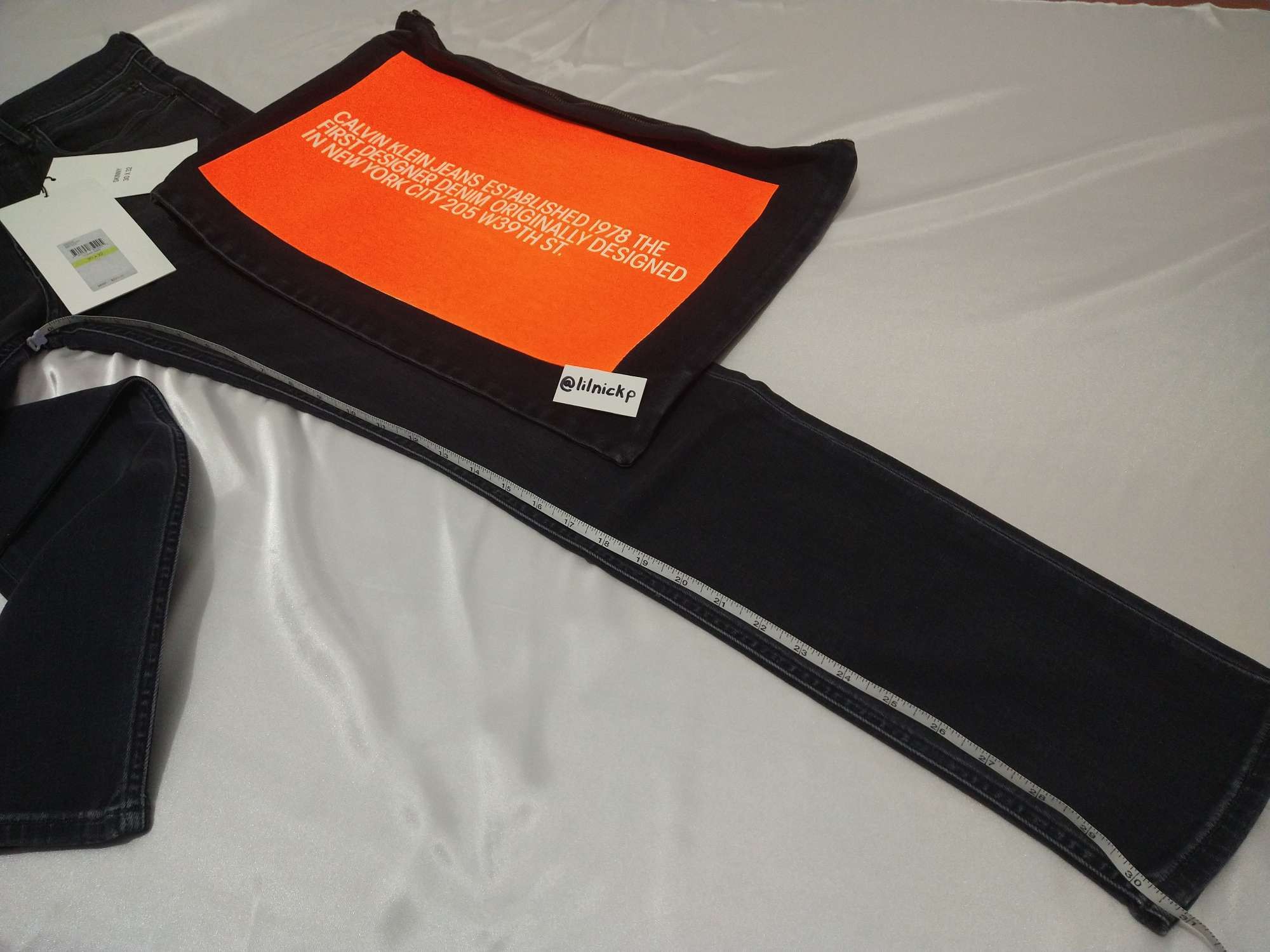 Calvin Klein 205W39NYC EST. 1978 Skinny Leg Comet Grey Jeans Size US 30 / EU 46 - 6 Thumbnail