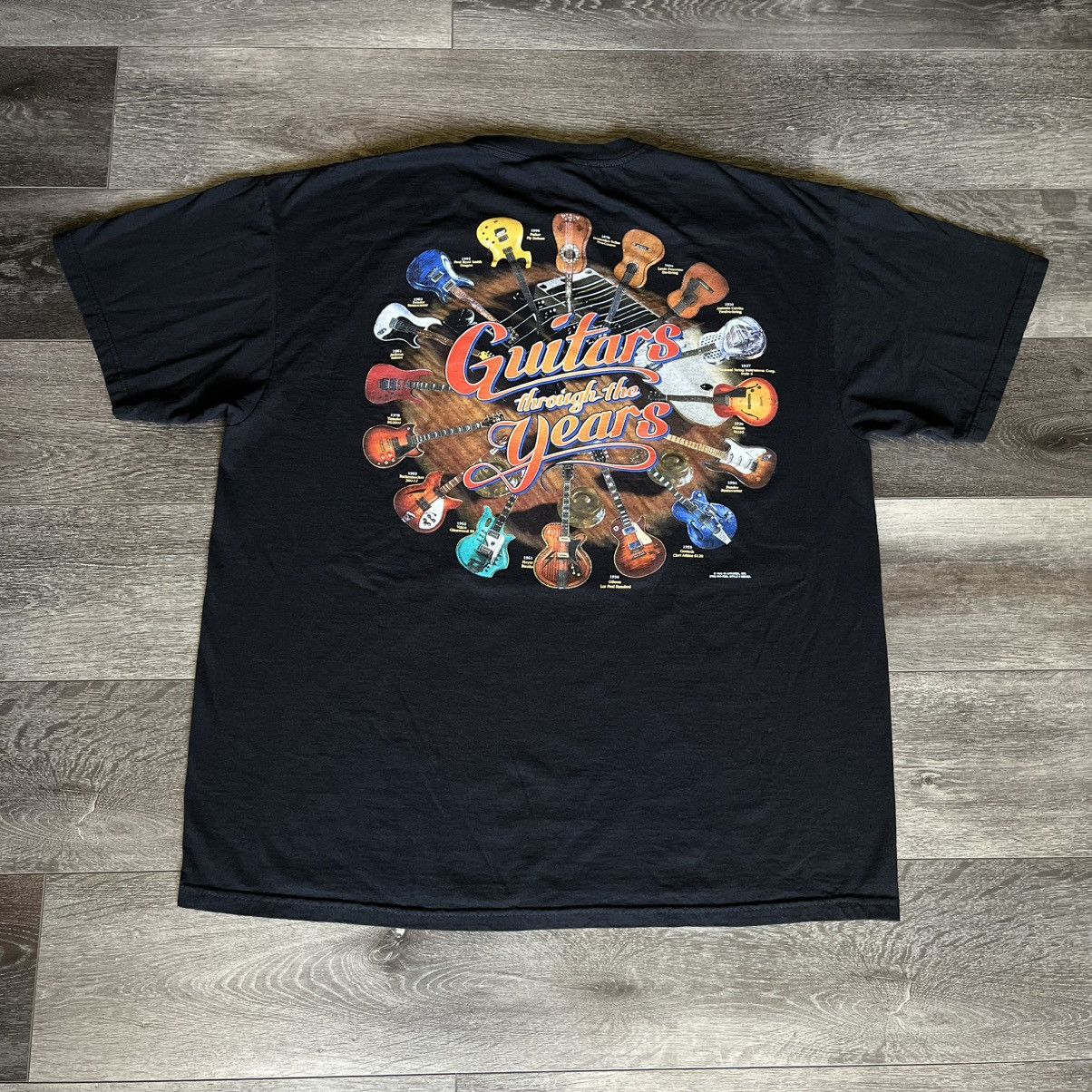 Band Tees × Vintage Vintage 1998 Guitars Through the Years Band Graphic T Shirt Size US XL / EU 56 / 4 - 2 Thumbnail