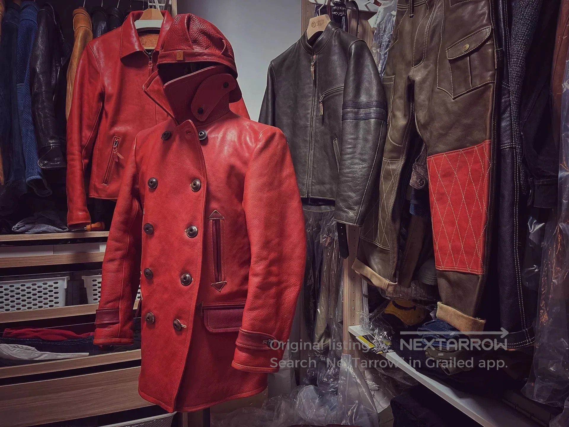 TAIKAN red leather jacket with unique detailing. Size US M / EU 48-50 / 2 - 1 Thumbnail