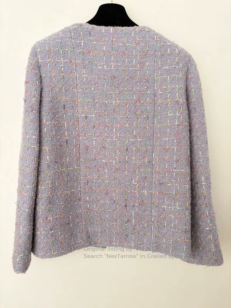 Chanel Chanel Lavender purple four-pocket tweed jacket Size XS / US 0-2 / IT 36-38 - 2 Thumbnail