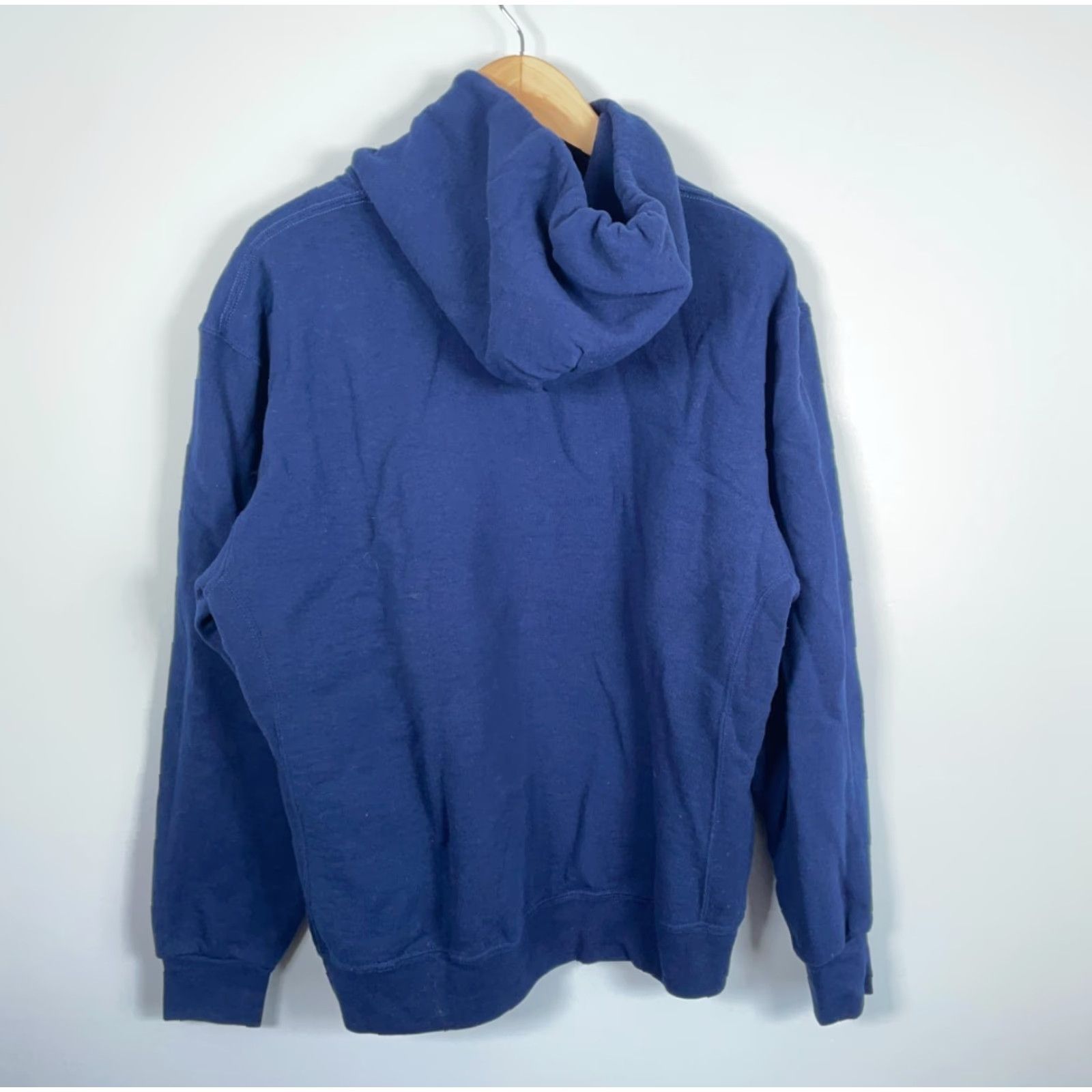 Russell Athletic VINTAGE Russell Athletic Hoodie Art Teacher Print 90s XL Dark Blue Sweatshirt 50-50 Cotton-Poly Mens Adult Regular Size US XL / EU 56 / 4 - 2 Thumbnail