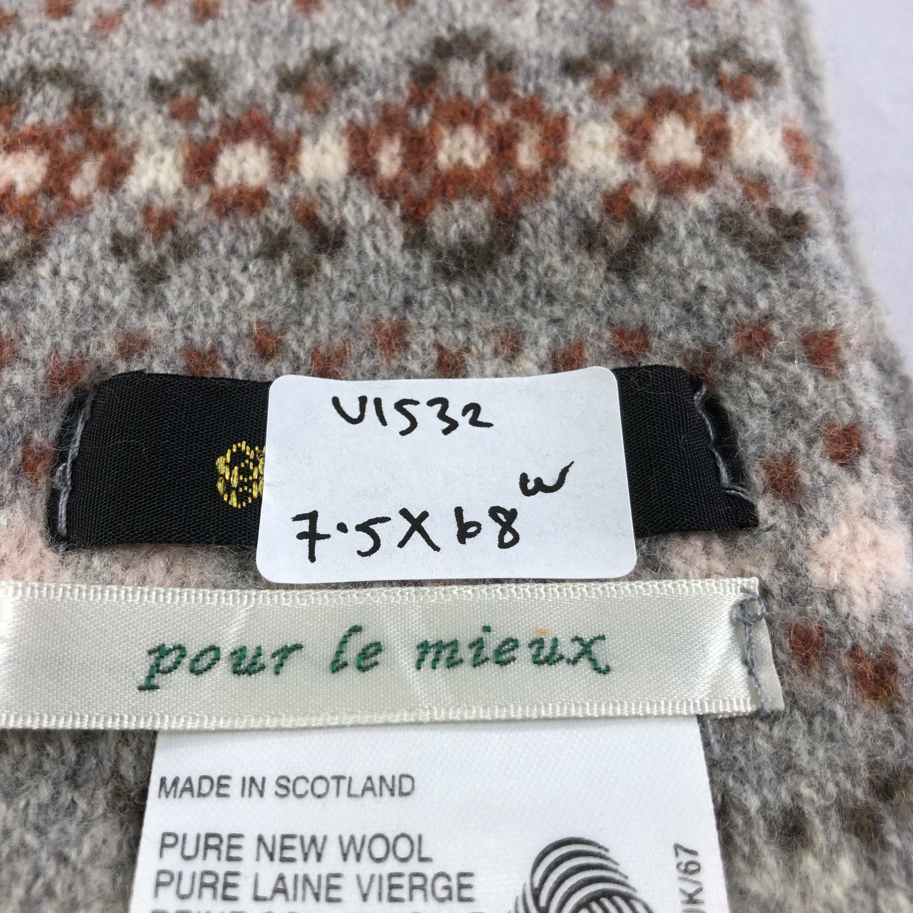 Vintage Glen Prince Native Design Wool Scarf Muffler V1532 Size ONE SIZE - 6 Thumbnail