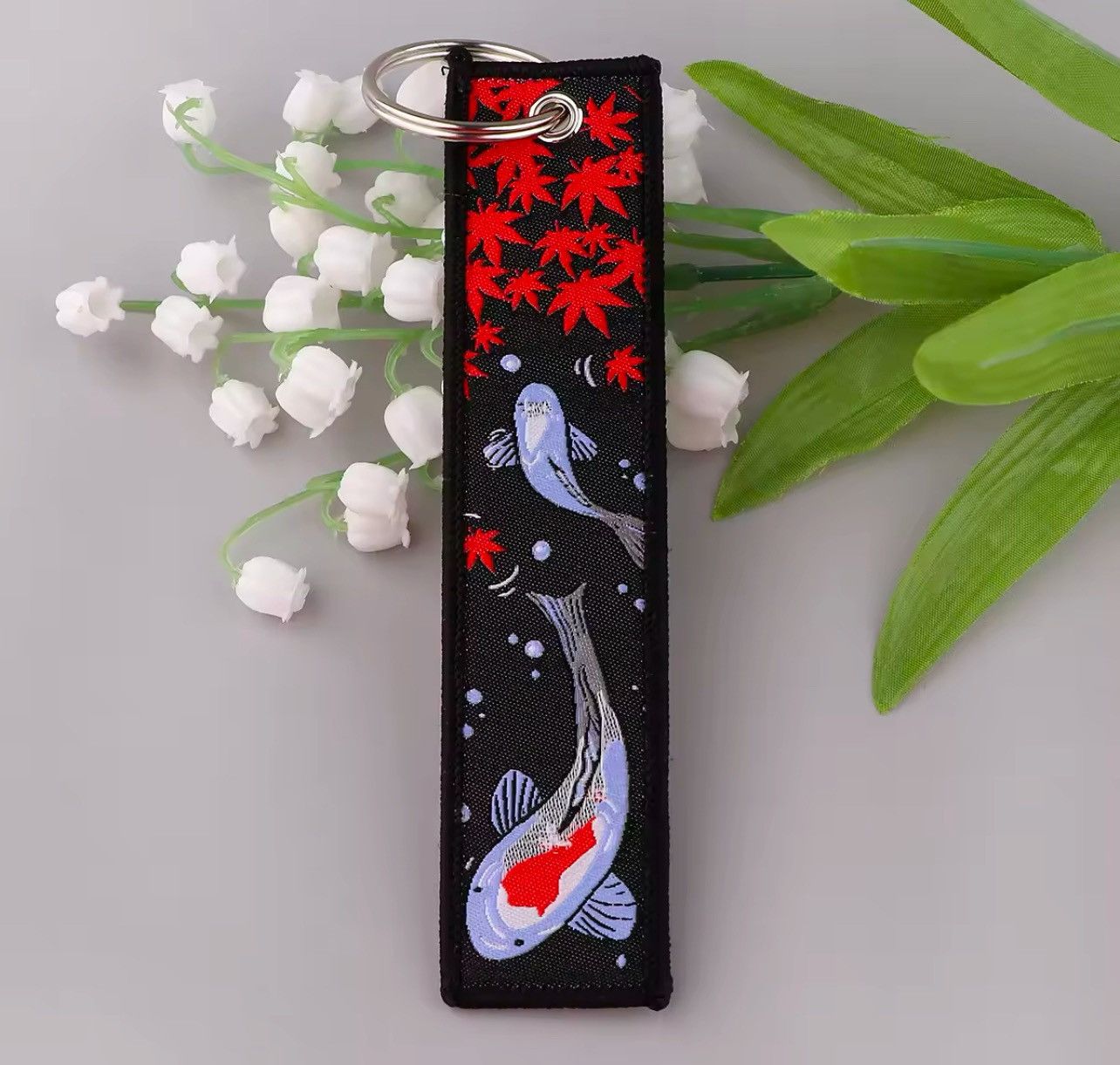 Vintage Koi Japanese Keyring Keychains Luggage Tag Label Size ONE SIZE - 1 Thumbnail