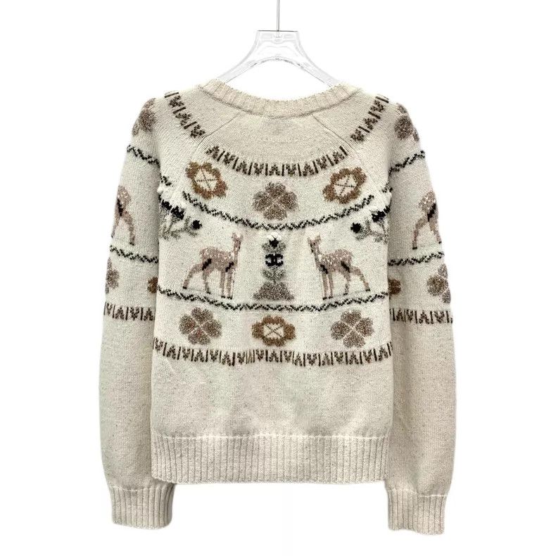 Chanel Chanel 25 Ski Series Apricot Deer Snowflake Inlaid Cashmer Size S / US 4 / IT 40 - 2 Thumbnail