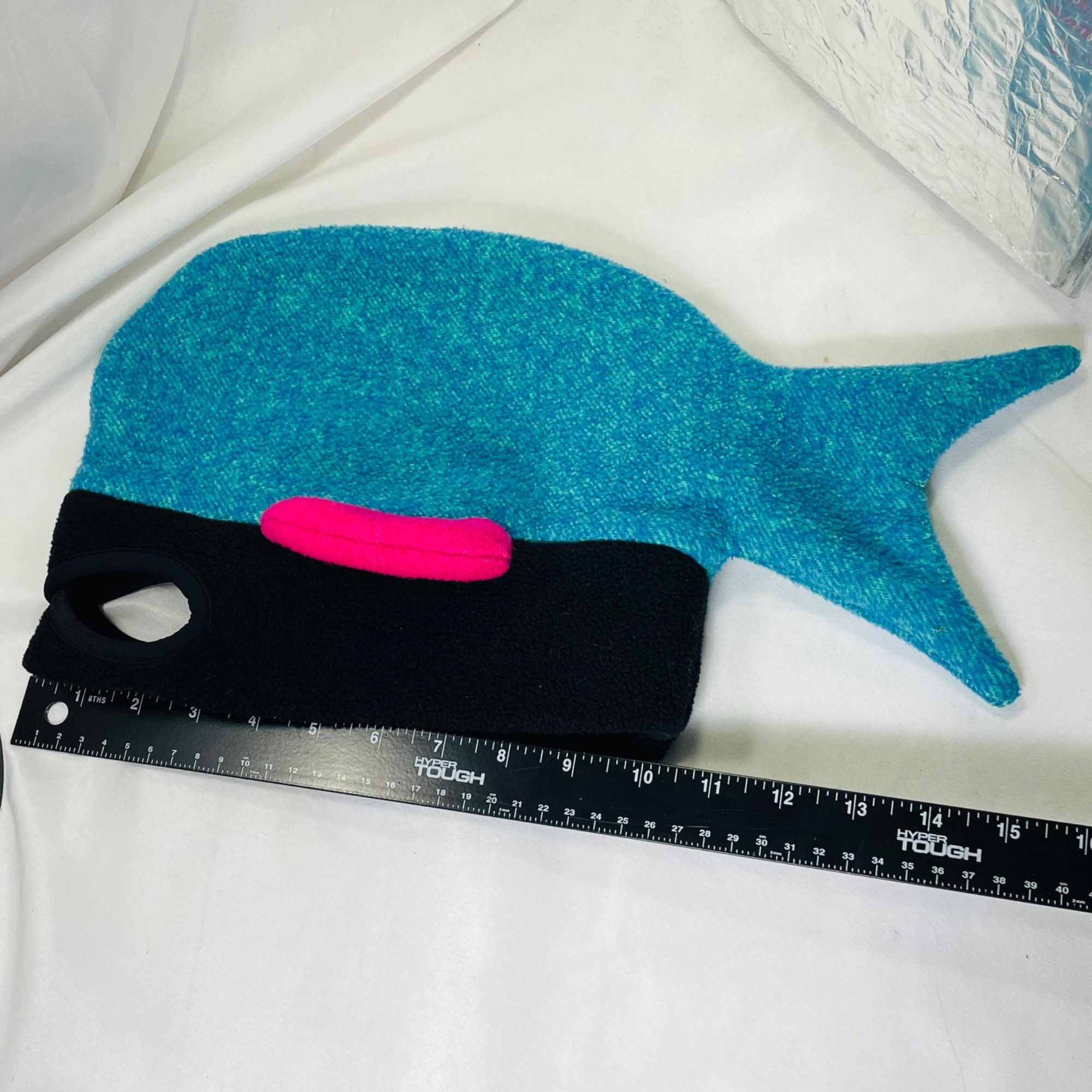 Vintage Bula Whimsical Whale Fish Mask Hat For Kids & Adults In Teal Size ONE SIZE - 5 Thumbnail