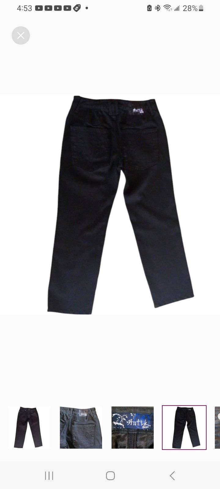 Antik Denim Antik Authentic Denim Straight leg Black Jeans-Vintage Size US 32 / EU 48 - 4 Thumbnail