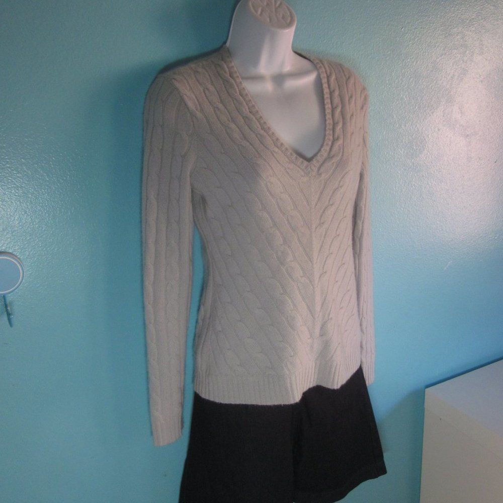 Ralph Lauren Black Label Ralph Lauren Black Label Cabled V-Neck Pullover Slim Fit Si Size S / US 4 / IT 40 - 7 Thumbnail