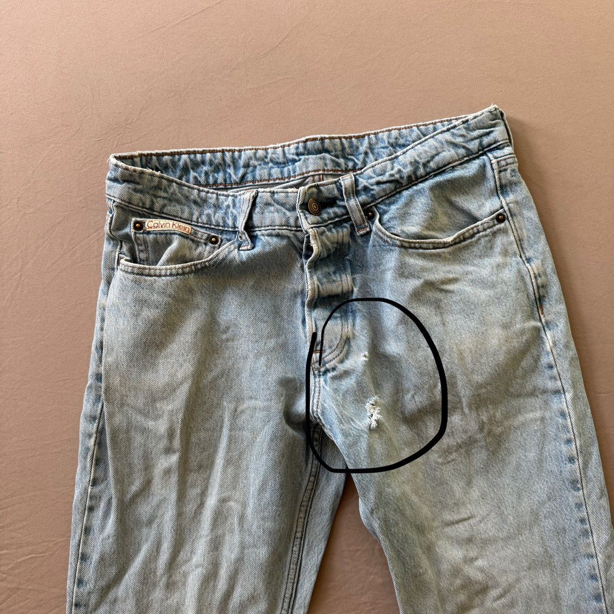 Calvin Klein Calvin Klein Slim Fit Stretch Jeans Size US 31 - 3 Thumbnail