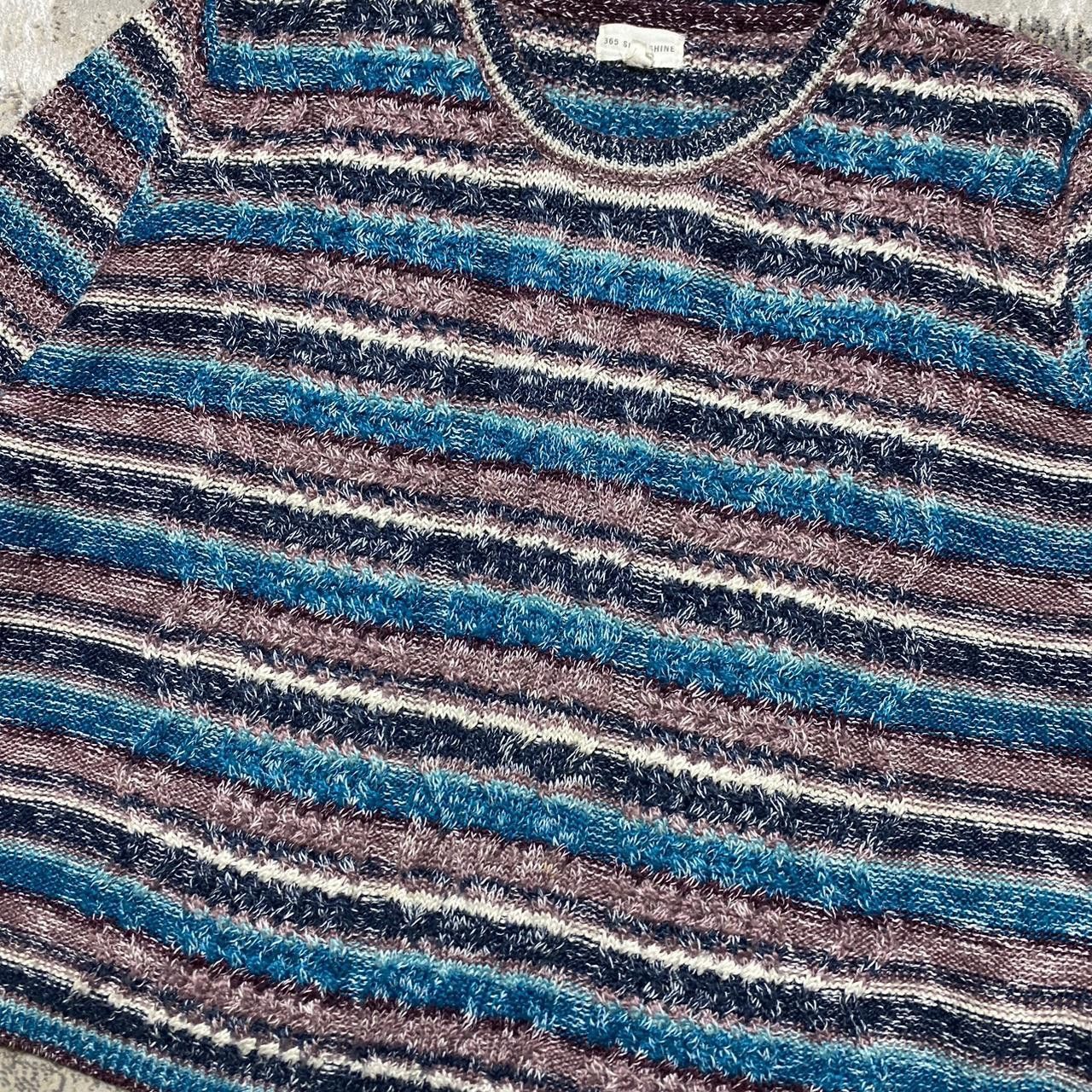 Vintage Retro Striped Knit Sweater Multi L Size L / US 10 / IT 46 - 2 Thumbnail