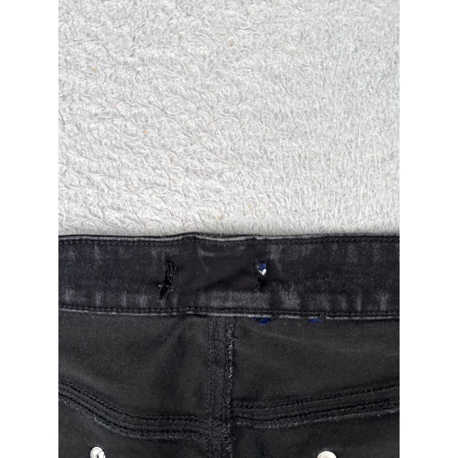 Vintage Bandolino Jeans Women 31x30 Black Denim Straight Leg Washed Zip Fly 5 Pocket Size 24" / US 00 / IT 34 - 6 Thumbnail