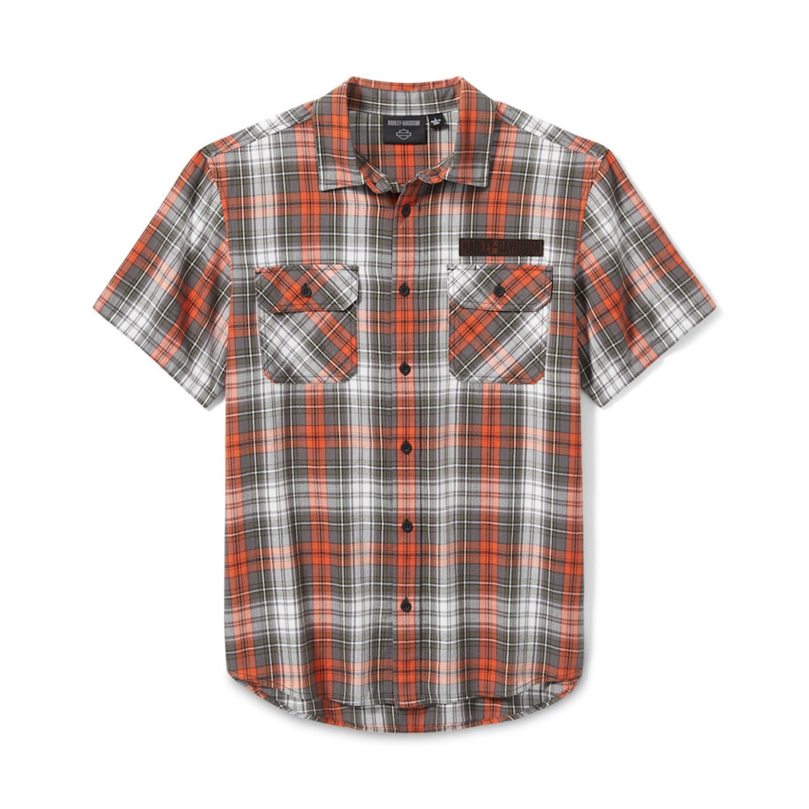 Harley Davidson NWT Harley Davidson Men's Block Font Yarn Dyed Plaid Shirt Size US L / EU 52-54 / 3 - 2 Thumbnail