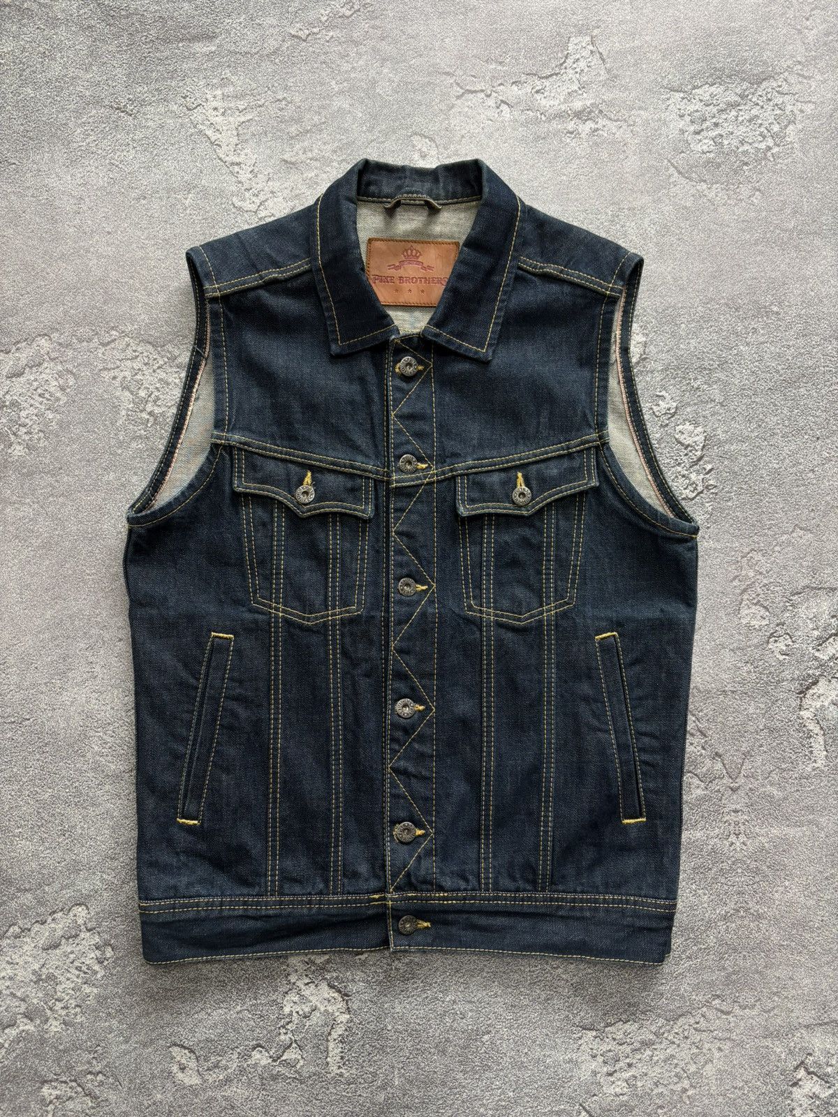 Pike Brothers Pike Brothers Selvedge Denim 11oz Roamer Vest Blue size M Size US M / EU 48-50 / 2 - 1 Thumbnail